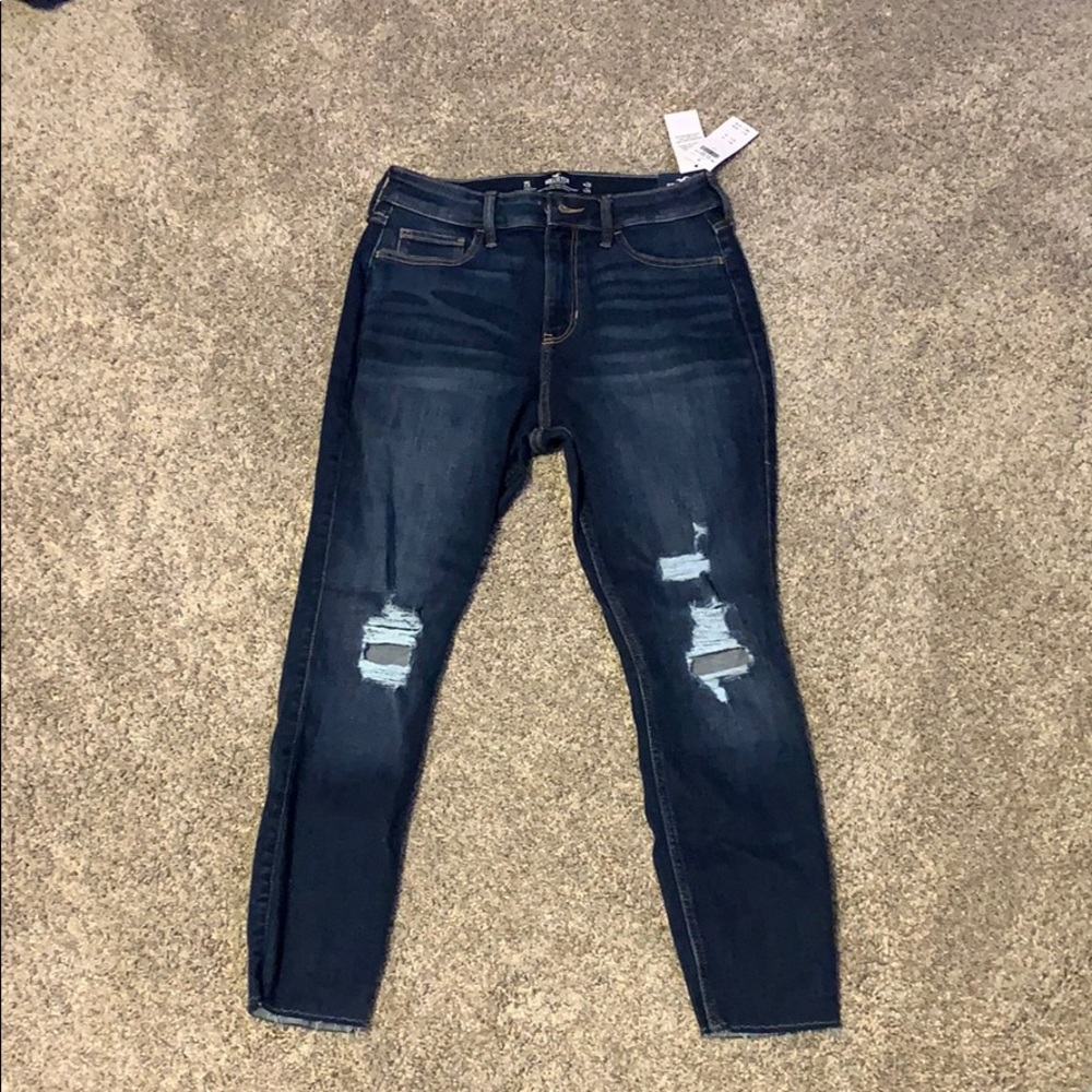 high rise crop skinny hollister jeans